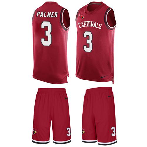 Nike Cardinals #3 Carson Palmer Red Team Color Men's Stitched NFL Limited Tank Top Suit Jersey